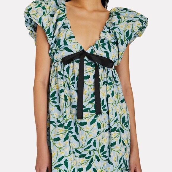 Agua by Agua Bendita Horizonte Floral Poplin Mini Dress large l - Picture 3 of 7